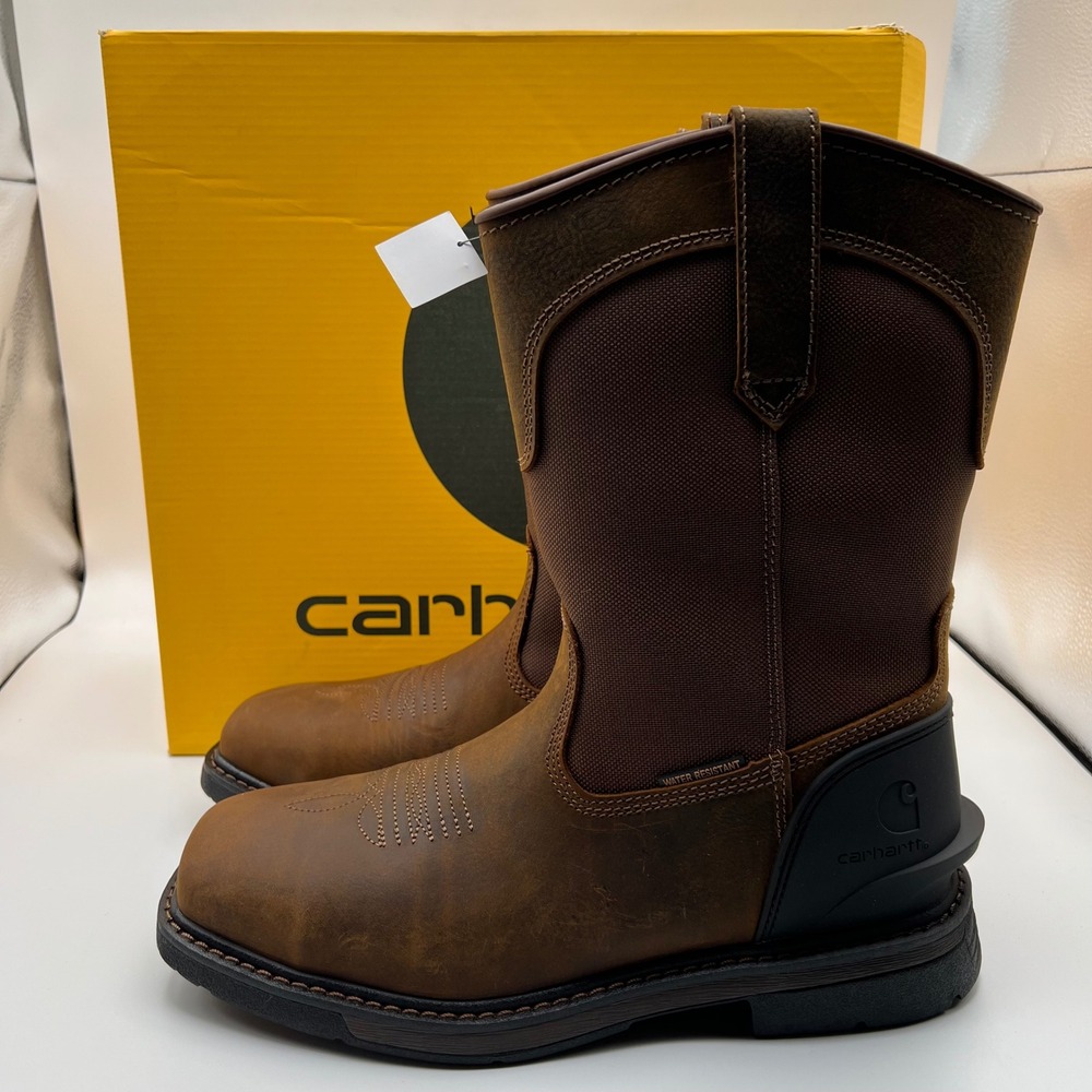 Carhartt Montana Wellington Boots Mens 8M Brown Steel Square Toe Water Resistant